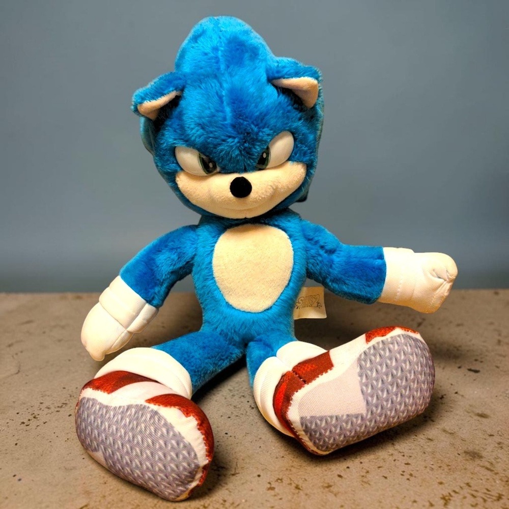Sonic the Hedgehog 2 Movie Plush 14" Blue Stuffed Toy Jakks Pacific Sega 2022